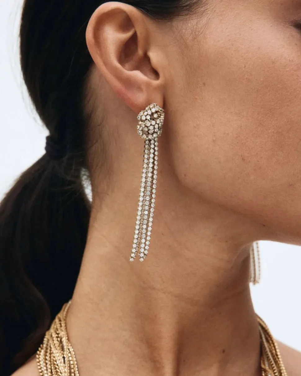 Edblad korvakorut Revel Knot Earrings Gold, Gold pleated