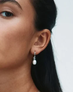 Edblad korvakorut Swivel Earrings Pearl S, Stainless steel