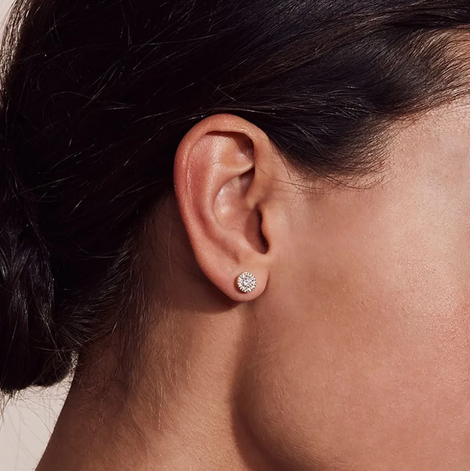 Edblad korvakorut Thassos Studs Mini Gold, Gold pleated