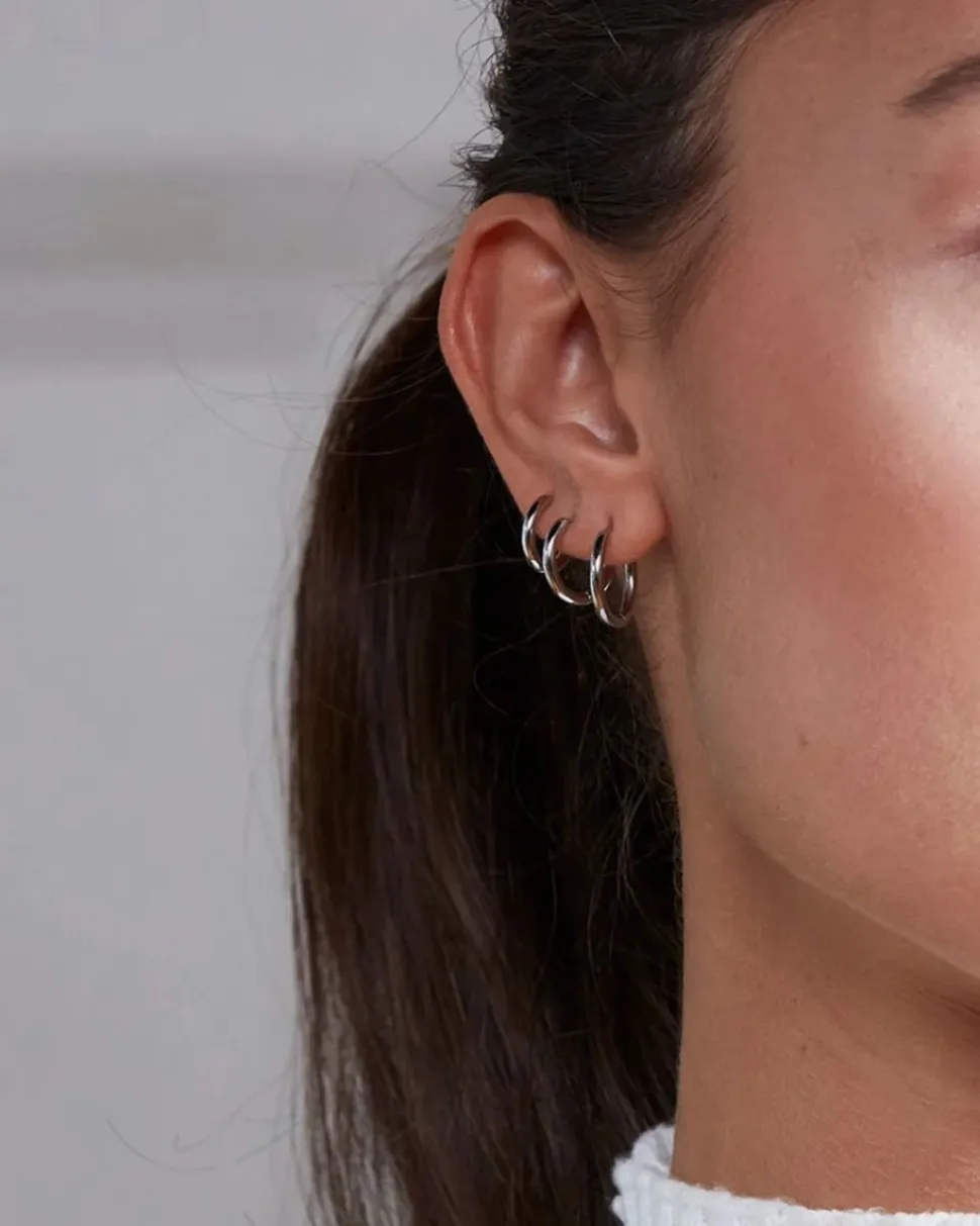 Edblad korvakorut Triple Pair Hoops Steel, Stainless steel