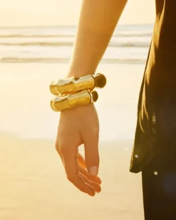 Edblad rannekoru, CANE BANGLE GOLD Kullankeltainen