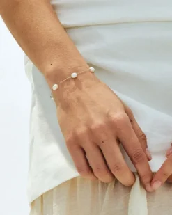 Edblad rannekoru, PERLA BRACELET MULTI STEEL Hopeanharmaa