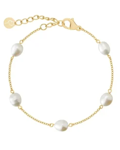 Edblad rannekoru, PERLA BRACELET MULTI STEEL Kullankeltainen