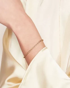 Edblad rannekoru Rope Chain Bracelet Gold, Gold pleated