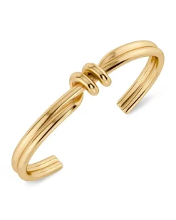 Edblad rannekoru Swivel Bangle, Gold pleated