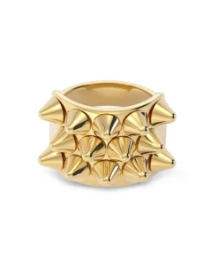 Edblad sormus Peak Ring Gold, Gold pleated
