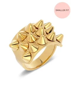 Edblad sormus Peak Ring Gold, Gold pleated