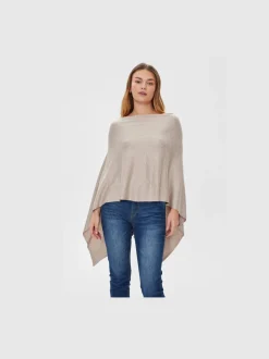 Freequent Naisten Neuleponcho, Claudisse S Cape Beige