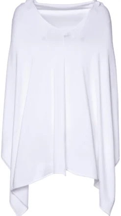 Freequent Naisten Neuleponcho, Claudisse S Cape Valkoinen