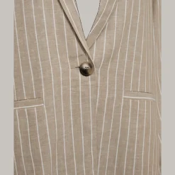 Freequent naisten bleiseri, LAVEGA JACKET Raidallinen Beige