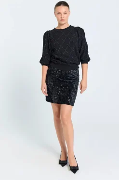 Freequent naisten hame Doffi Skirt, musta