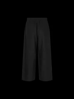 Freequent Naisten housut LA PANT 7/8 LINEN Musta