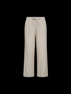 Freequent naisten housut, LALUX PANTS Raidallinen Beige