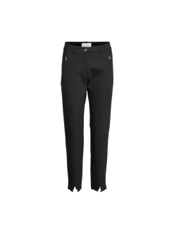 Freequent Naisten Housut ISADORA ANKLE PA ZIP POCKET Musta