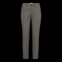 Freequent Naisten Housut, REX PANT Beige Ruutu