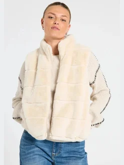 Freequent Naisten Liivi, FOXY VEST Hiekka