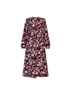 Freequent naisten mekko, HIRSE DRESS Viininpunainen Kuosi