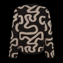 Freequent Naisten Neule, ANI PULLOVER Musta Kuosi