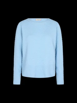 Freequent Naisten Neule DODO PU DOTTIE 100%CO Vaaleansininen