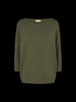 Freequent Naisten Neule, Jone Plain Armeijanvihreä