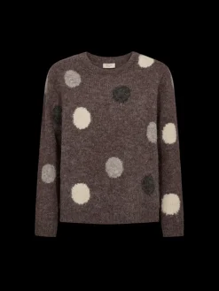 Freequent Naisten Neule, LOUISA PULLOVER Kuosillinen Beige