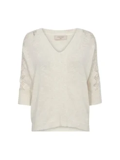 Freequent naisten neule, MUST PU Luonnonvalkoinen