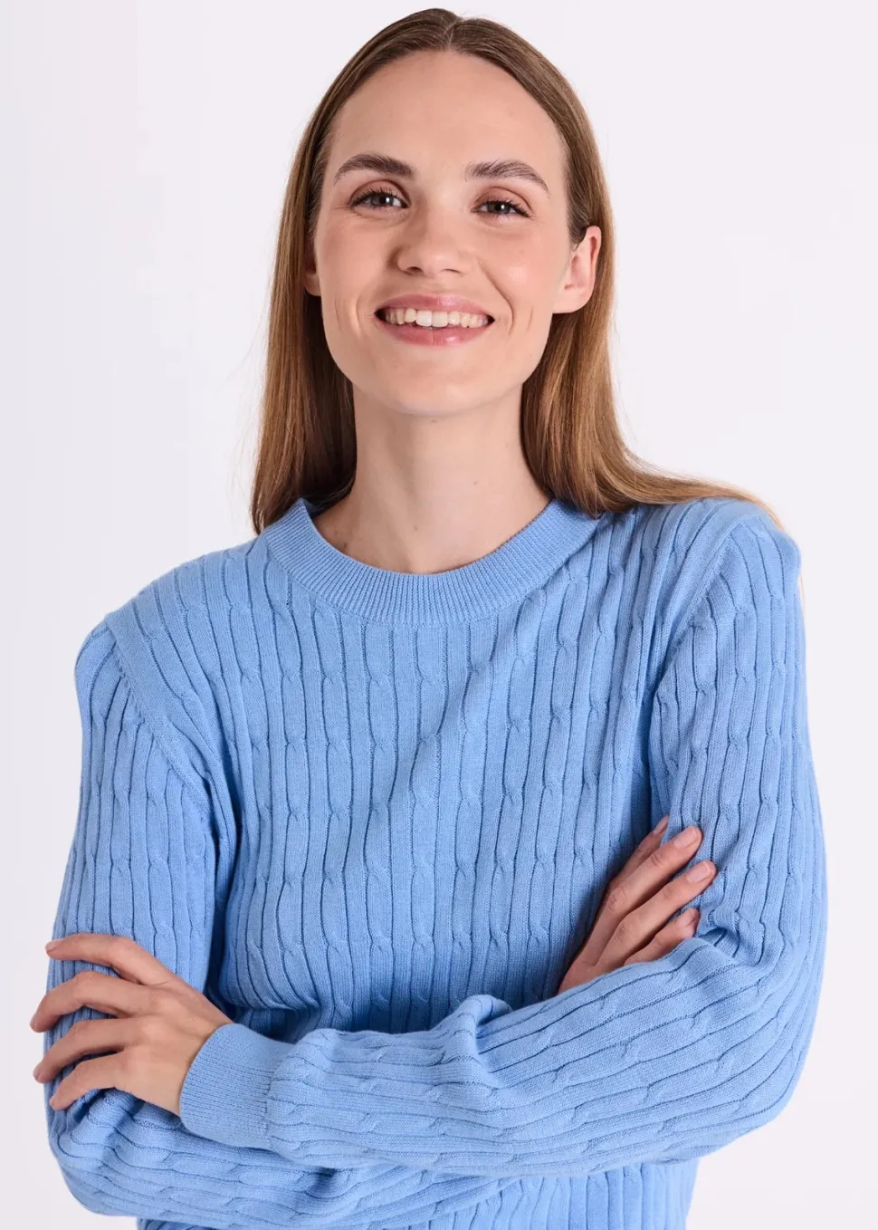 Freequent naisten neulepusero Dodo Pullover, vaaleansininen