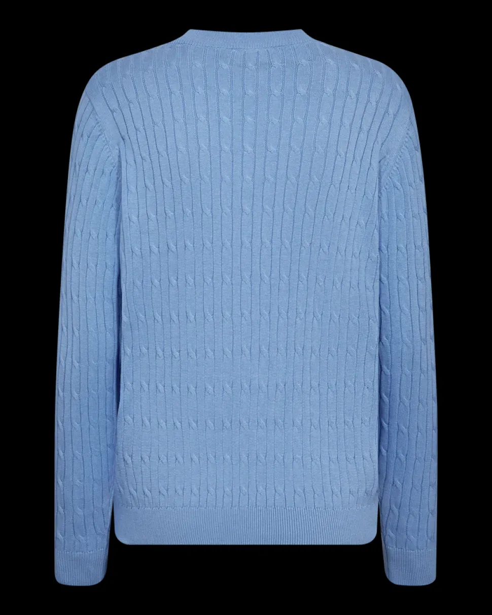 Freequent naisten neulepusero Dodo Pullover, vaaleansininen