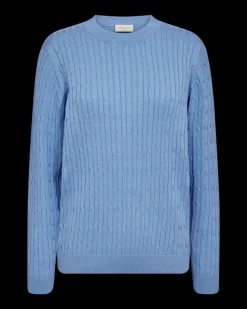 Freequent naisten neulepusero Dodo Pullover, vaaleansininen