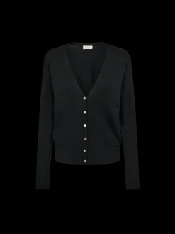Freequent Naisten Neuletakki, KATIE CARDIGAN V-NECK Musta