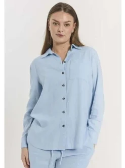 Freequent Naisten Paitapusero LAVA-SH-SIMPLE Vaaleansininen