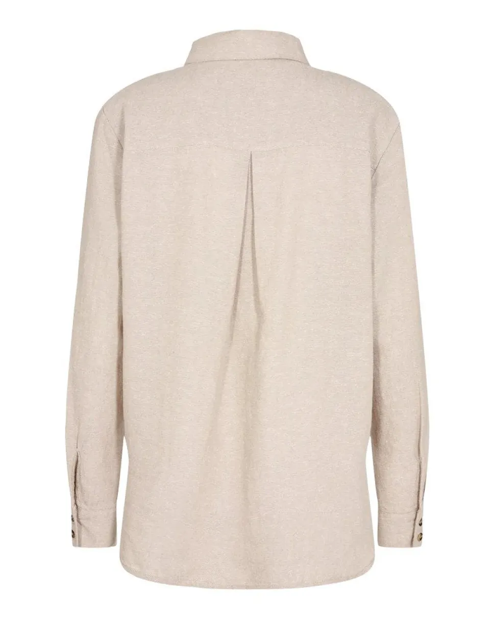 Freequent Naisten Paitapusero LAVA-SH-SIMPLE Vaalea Beige