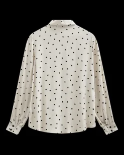 Freequent naisten paitapuserot Lovy Shirt, kuosillinen beige