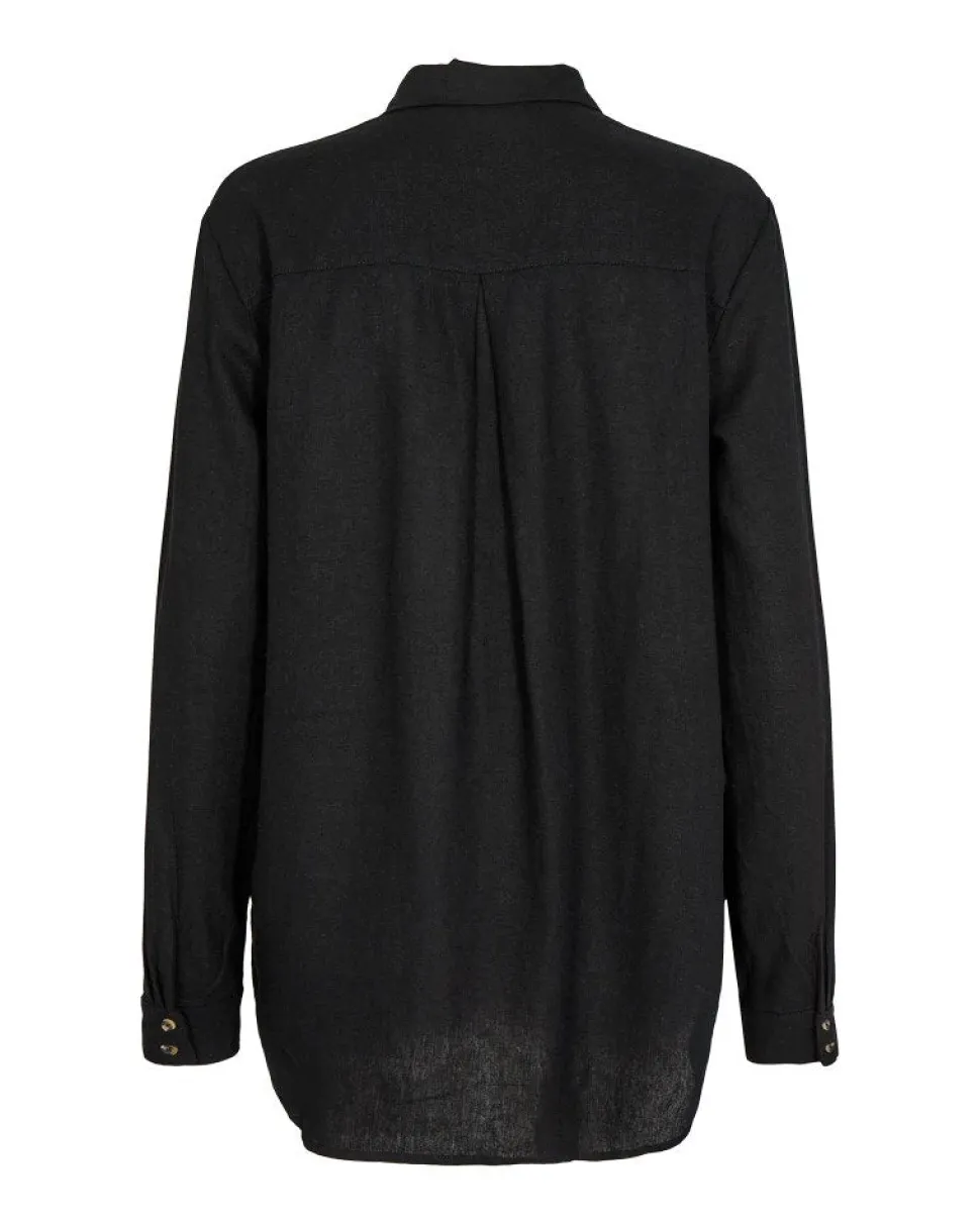 Freequent Naisten Paitapusero LAVA-SH-SIMPLE Musta