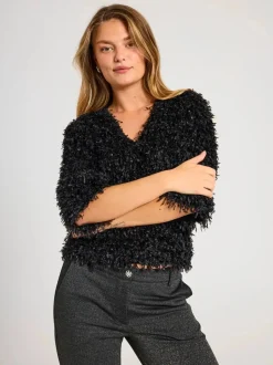 Freequent Naisten Pusero, NOLA BLOUSE Musta