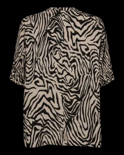 Freequent naisten pusero, LARIN BLOUSE Ruskea Kuosillinen