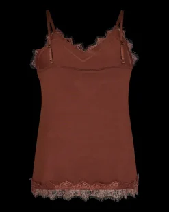 Freequent Naisten Toppi FQBICCO TOP NOOS Tummanruskea