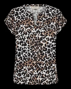 Freequent naisten t-paita, VIVA TEE Ruskea Kuosi