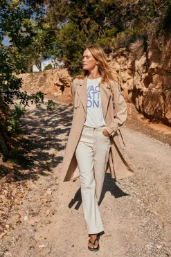 Freequent Naisten Trenssitakki, OTTIE JACKET Vaalea Beige