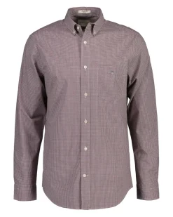 Gant kauluspaita, POPLIN MICRO MULTI CHECK Punainen Ruutu