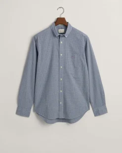 Gant kauluspaita, POPLIN MICRO MULTI CHECK Sininen Ruutu