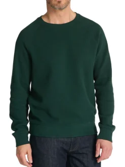 Gant miesten college, WAFFLE TEXTURE C-NECK Armeijanvihreä