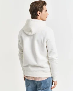 Gant miesten collegehuppari, REG SHIELD HOODIE LUONNONVALKOINEN