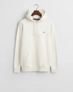 Gant miesten collegehuppari, REG SHIELD HOODIE LUONNONVALKOINEN