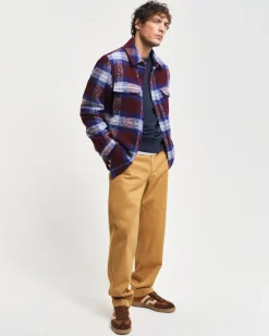 Gant miesten collegepusero, K EMBOSSED C-NECK SWEAT TUMMANSININEN