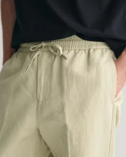 Gant miesten housut, COTTON LINEN TROUSER Beige