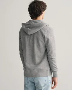 Gant miesten huppari K SHIELD FULL ZIP HOODIE, keskiharmaa