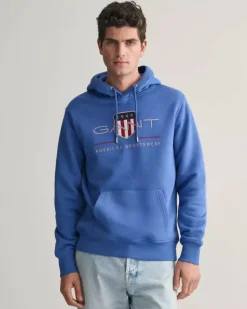 Gant Miesten Huppari, REG ARCHIVE SHIELD HOODIE Sininen