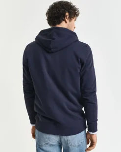 Gant miesten huppari, SHIELD FULL ZIP HOODIE Tummansininen