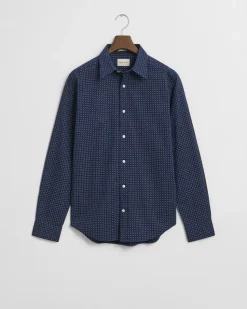 Gant miesten kauluspaita, REG MICRO PRINT SHIRT Sininen Kuosi